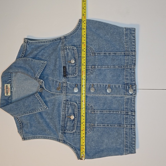 Vintage Guess Jeans American Tradition Blue Denim Vest XL - Picture 7 of 11